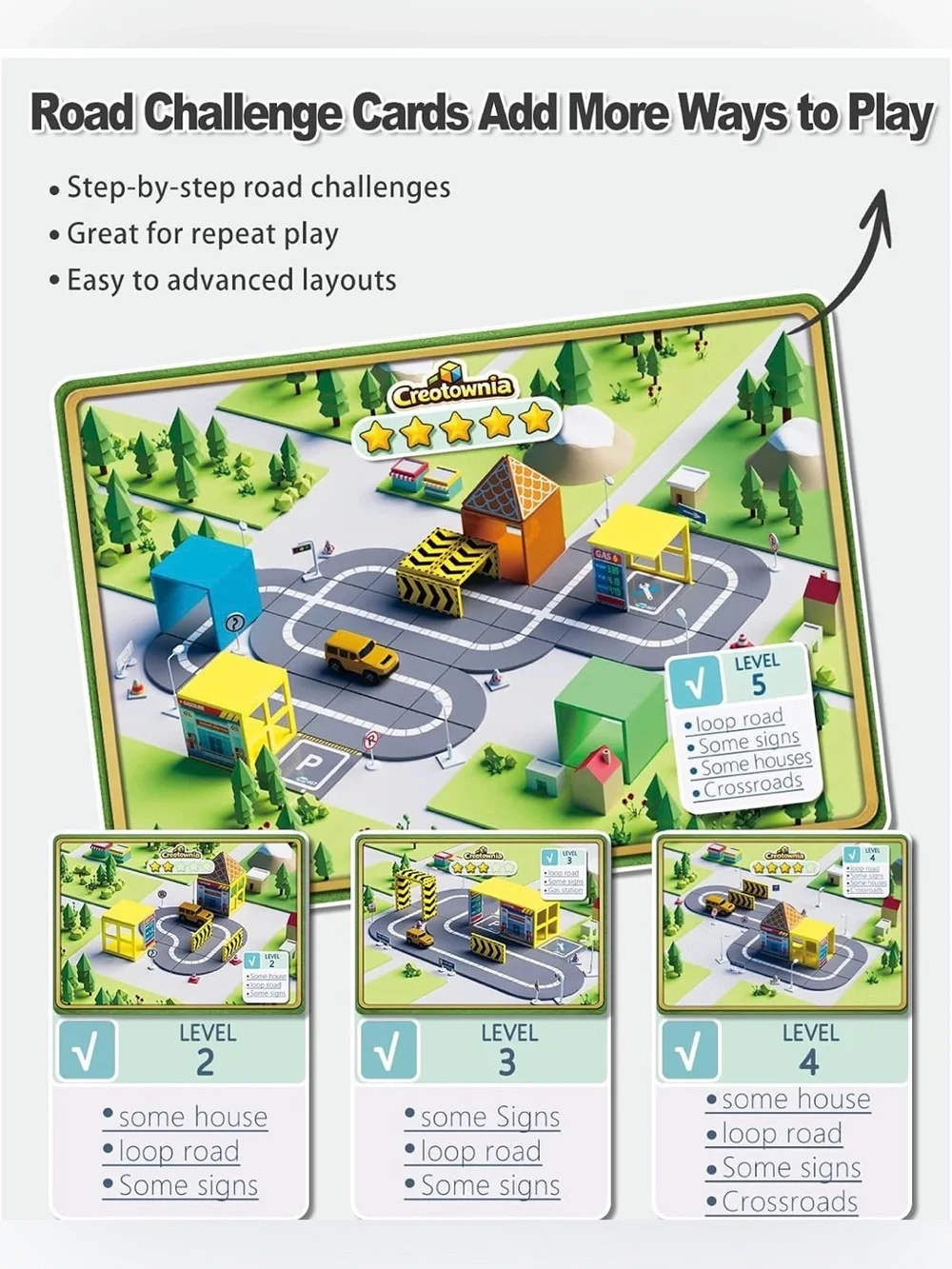 Magnetic Tile Road Set STEM Montessori Building Toy 98 Pieces Ages 4–12